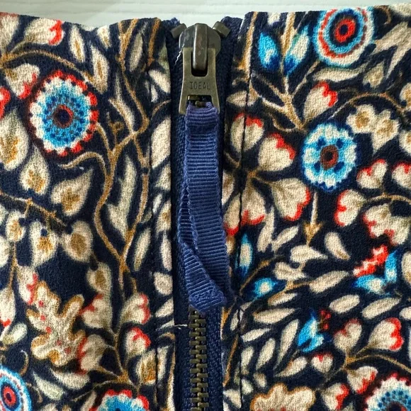 SOLD 💙 Anthropologie Mauve Floral Pattern With Blue Background Dress - Size 10 - Picture 7 of 12